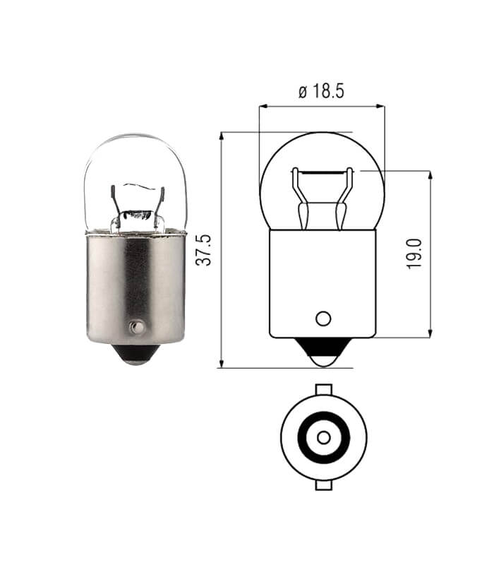 MotoPro Lampe 12V 10W BA15S