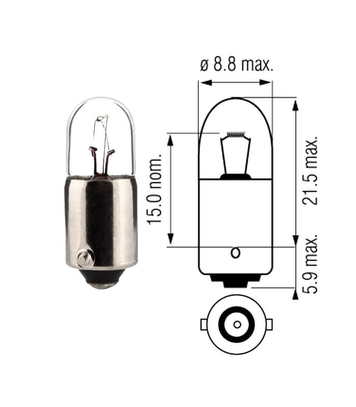 MotoPro Lamp 6V 3W BA9S