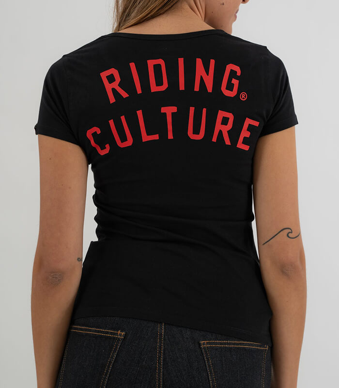 Riding Culture Logo RC Lady Schwarz T-Shirt