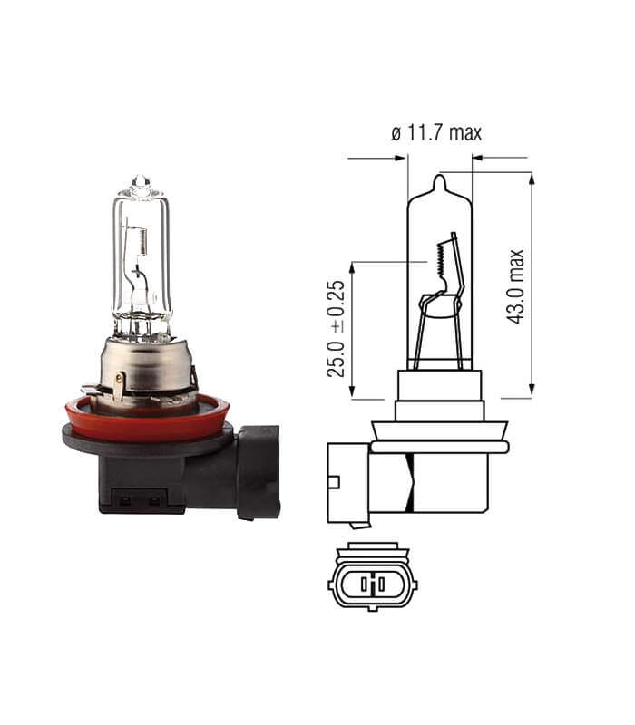 MotoPro Halogenlampe 12V 65W H9 PG3