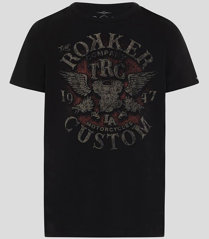 Rokker Custom T-Shirt Herren Schwarz