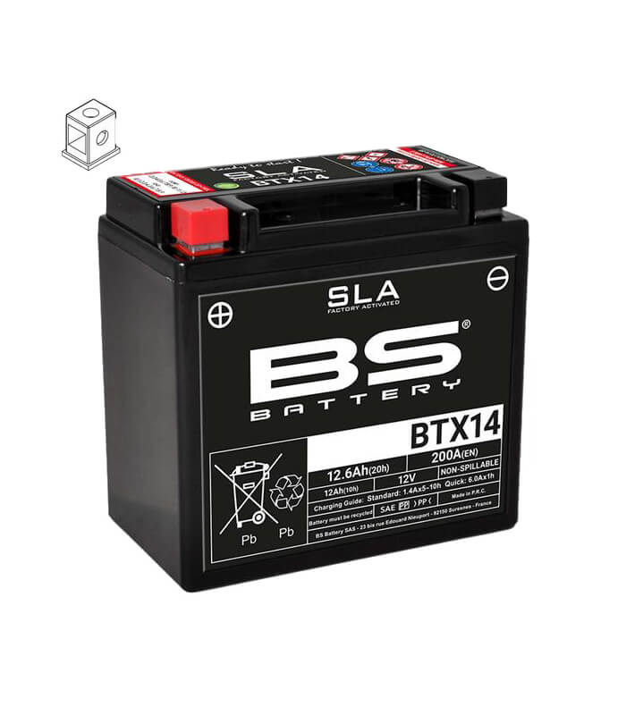 BS Batterie BTX14 SLA startbereit