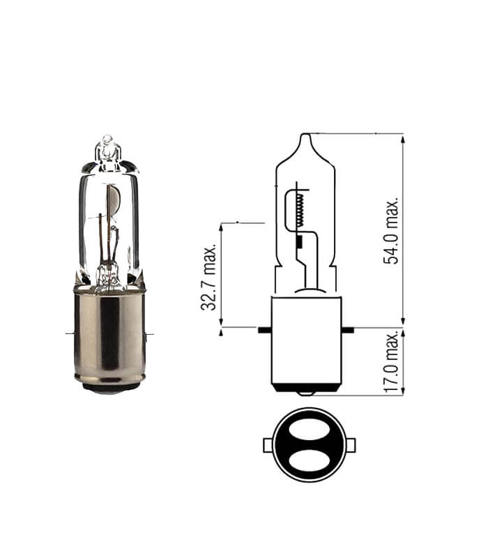 MotoPro Halogenlampe 6V 35/35W BA20D