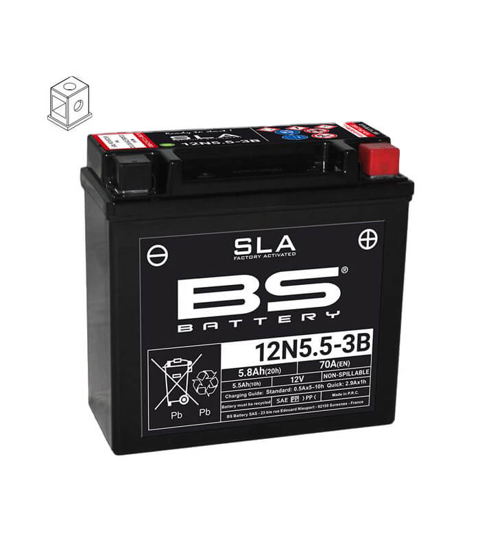 BS Batterie 12N5,5-3B SLA startbereit