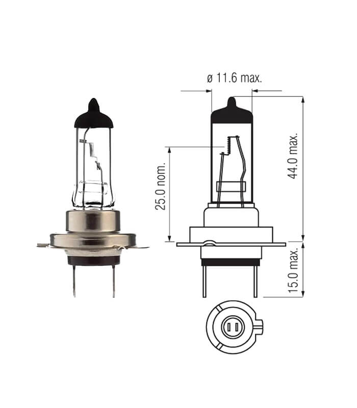 MotoPro Halogenlampe 12V 55W H7 PX26D