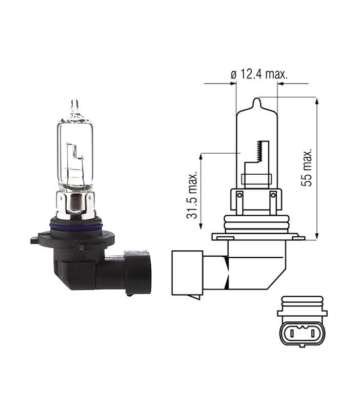 MotoPro Halogenlampe 12V 60W(65W) HB3 (9005)