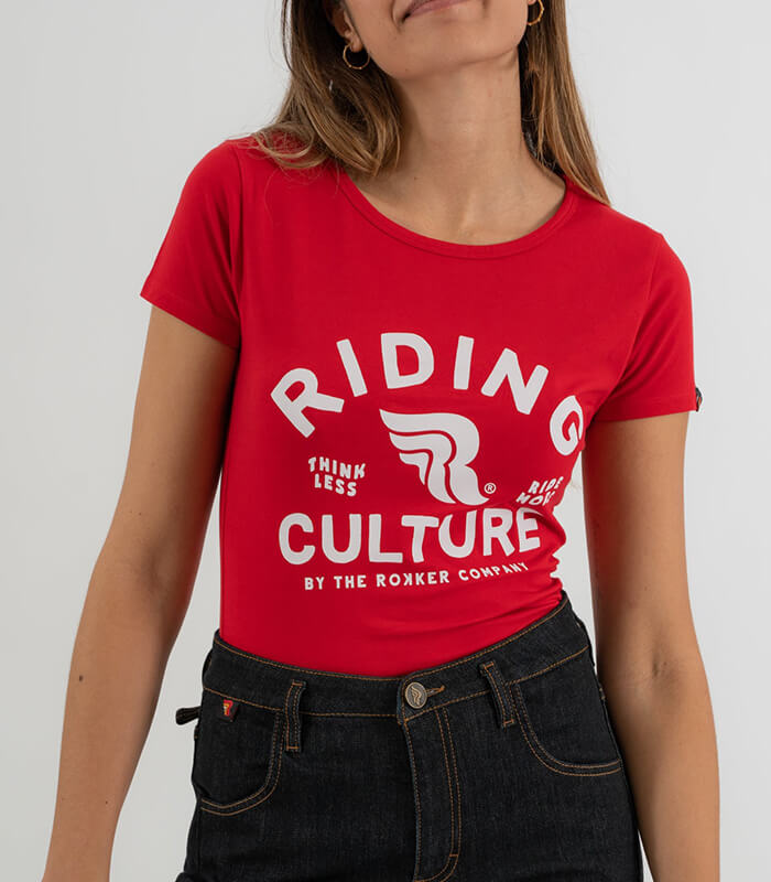 Riding Culture Ride More Lady Rot T-Shirt