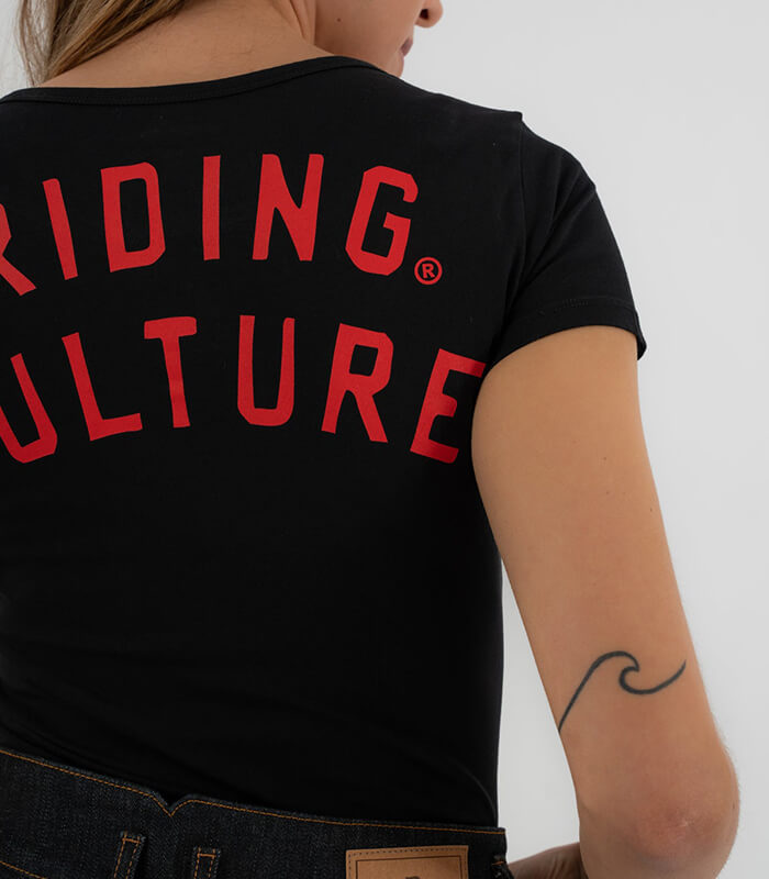 Riding Culture Logo RC Lady Schwarz T-Shirt